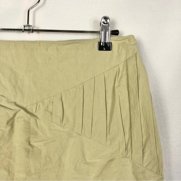 Zara Beige Drape Front Mini Skirt M - Picture 3 of 3
